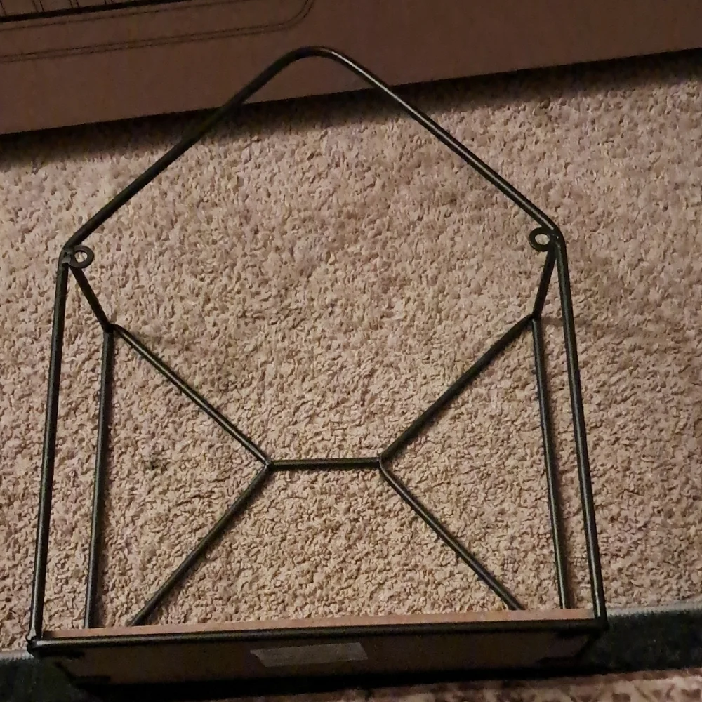 Geometric Metal Wall Shelf Set Of Two